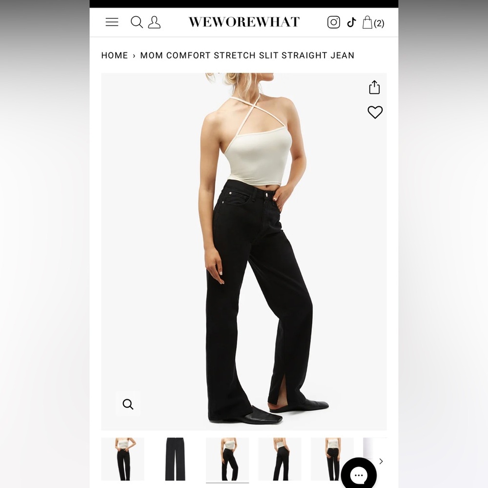 We wore what mom slit straight black comfort stretch size 26